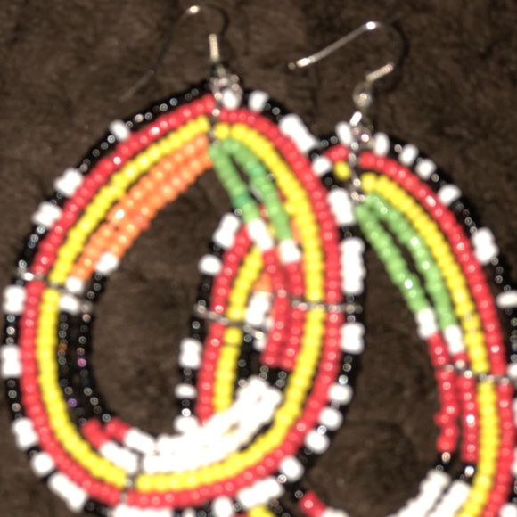 Women’s African earrings. - Picture 2 of 3